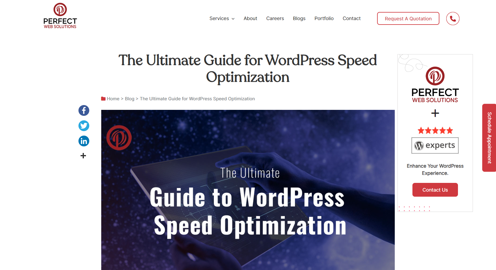 The Ultimate Guide For WordPress Speed Optimization » Perfect Web Solutions